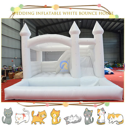 Características portátil inflables combo castillo tobogán para la fiesta de bodas y el niño pequeño portero