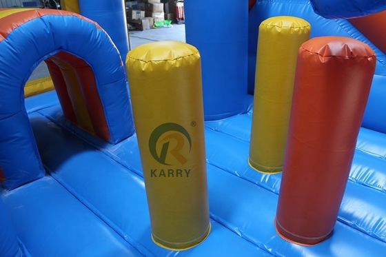Parque de juegos al aire libre unisex 5*5m Casa de salto de delfín inflable comercial con tobogán