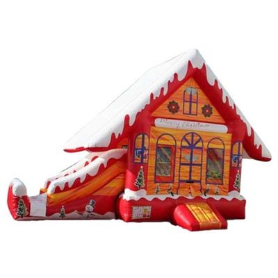 Certificado CE y portátil Navidad Inflable salpicador Salto Casa Combo Slide
