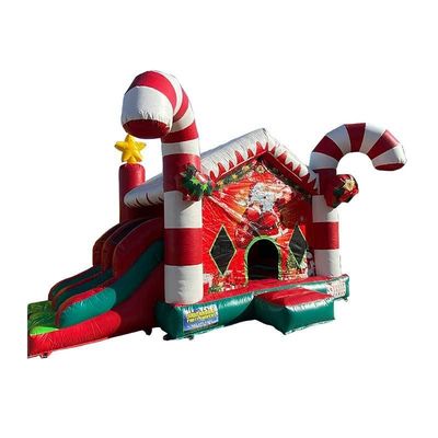 Certificado CE y portátil Navidad Inflable salpicador Salto Casa Combo Slide