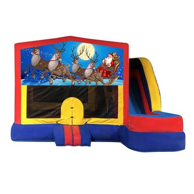 Certificado CE y portátil Navidad Inflable salpicador Salto Casa Combo Slide