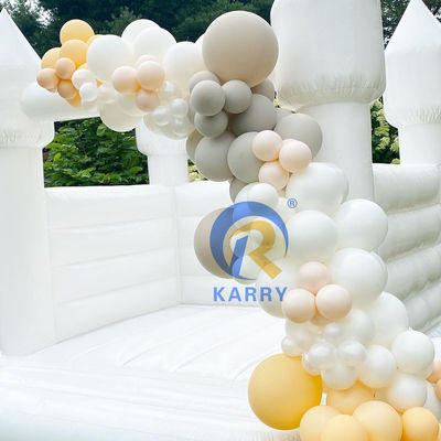 Jardín de juegos al aire libre castillo inflable combo de salto para la boda blanca juego de fiesta unisex