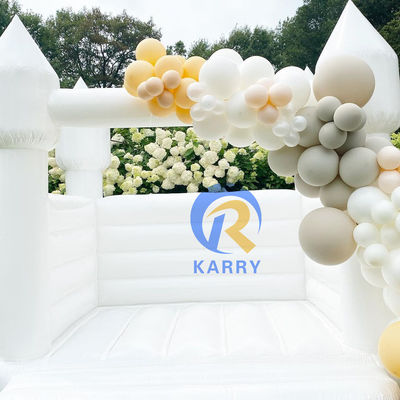 Jardín de juegos al aire libre castillo inflable combo de salto para la boda blanca juego de fiesta unisex