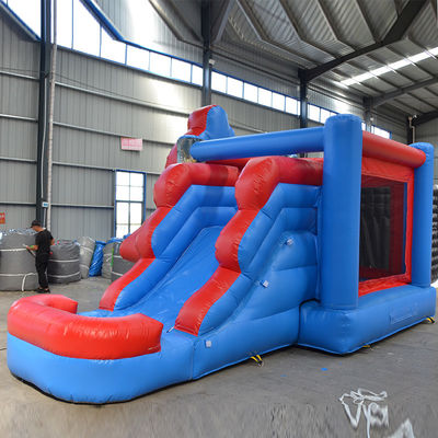 14 años de edad Commercial PVC Spiderman Inflable Puñeta Casa con tobogán