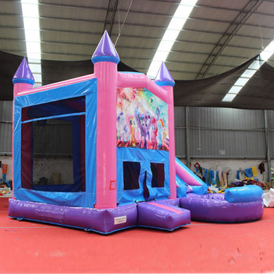 14 años de edad portátil inflables chicas saltando castillo con mi pequeño diseño de caballo