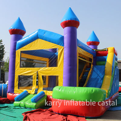Combo de deslizamiento de castillo inflable certificado EN14960 5 en 1 con diseño personalizado