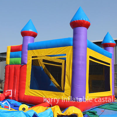 Combo de deslizamiento de castillo inflable certificado EN14960 5 en 1 con diseño personalizado