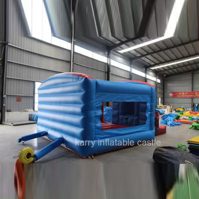 Entretenimiento al aire libre Hombre Araña Puñetazo Inflable Castillo Combinado tobogán y casa de salto