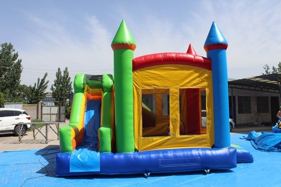 Colourful Inflatable Bouncer Combo Slide su solución única para el arrendamiento comercial