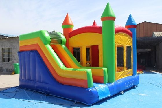 Colourful Inflatable Bouncer Combo Slide su solución única para el arrendamiento comercial