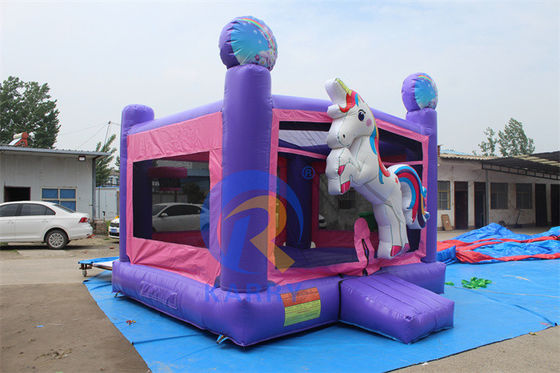 Unisex 3D Rainbow Unicorn castillo inflable para tamaño personalizado