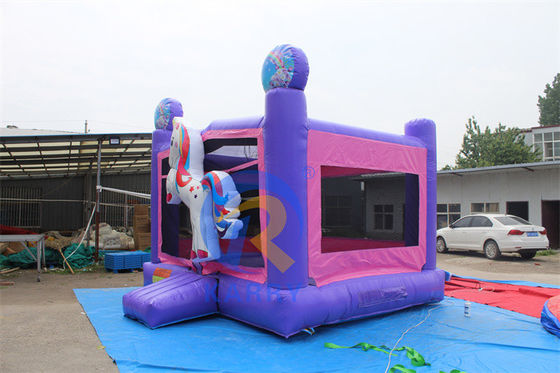 Unisex 3D Rainbow Unicorn castillo inflable para tamaño personalizado