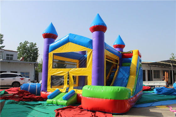 Tamaño personalizado Puente inflable con rango de edad de deslizamiento 14 años más de grado comercial