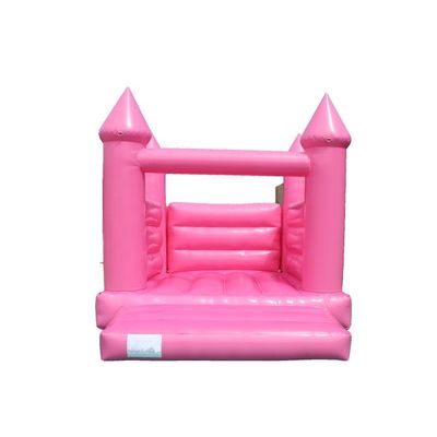 Salta y salta en la fiesta de bodas 13 * 13 pies rosa castillo inflable para el parque de diversiones