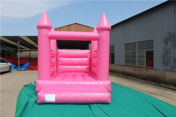 Salta y salta en la fiesta de bodas 13 * 13 pies rosa castillo inflable para el parque de diversiones