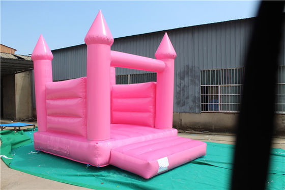 Salta y salta en la fiesta de bodas 13 * 13 pies rosa castillo inflable para el parque de diversiones