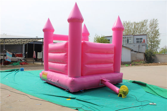 Salta y salta en la fiesta de bodas 13 * 13 pies rosa castillo inflable para el parque de diversiones
