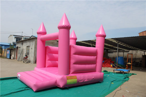 Salta y salta en la fiesta de bodas 13 * 13 pies rosa castillo inflable para el parque de diversiones
