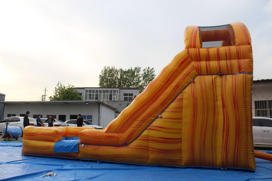 Parque acuático de verano juguetes para niños juego 18ft PVC tobogán de agua inflable con piscina