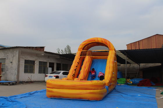Parque acuático de verano juguetes para niños juego 18ft PVC tobogán de agua inflable con piscina