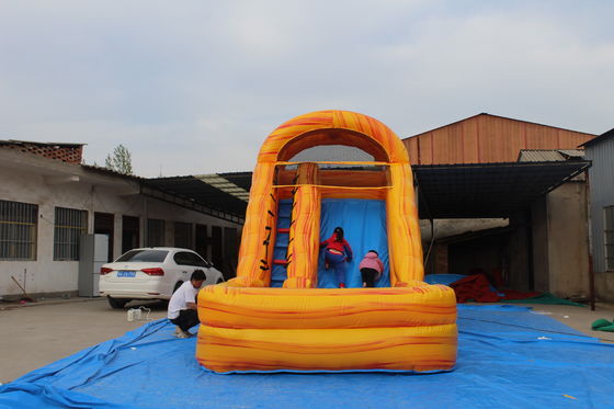 Parque acuático de verano juguetes para niños juego 18ft PVC tobogán de agua inflable con piscina