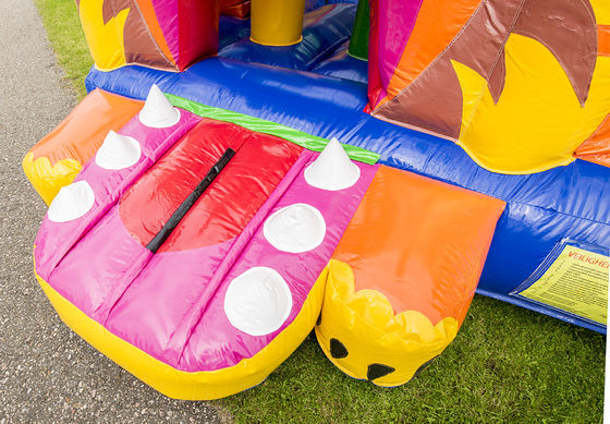 14 Años Unisex Inflable Fuera Jungla León Excavadora con Deslizamiento y Castillo de Salto