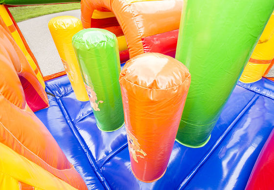 14 Años Unisex Inflable Fuera Jungla León Excavadora con Deslizamiento y Castillo de Salto