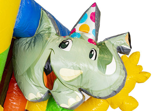 Casa de rebotes inflada con tema de elefante animal para niños unisex en el patio de juegos al aire libre