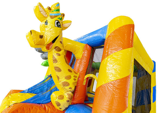 Casa de rebotes inflada con tema de elefante animal para niños unisex en el patio de juegos al aire libre