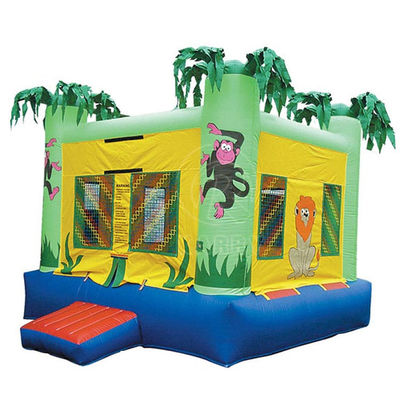 Casa de salto de color de palma personalizada Castillo de salto con piscina de toboganes