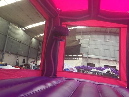 Slide combinado de castillo de rebotes portátil con certificación EN71 Unicornio y tobogán de arco iris