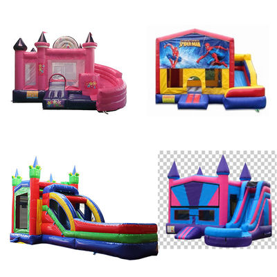 El deslizamiento de castillo inflable de sexo neutro perfecto para alquiler de fiestas comerciales