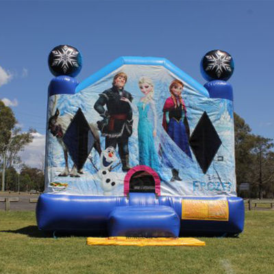 Unisex castillo congelado inflable casa de salpicadores con colores opcionales