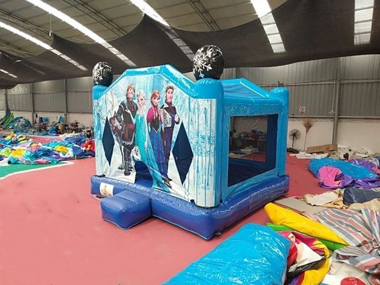 Unisex castillo congelado inflable casa de salpicadores con colores opcionales