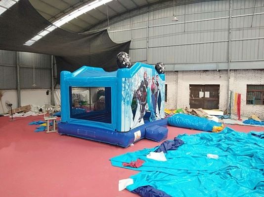 Unisex castillo congelado inflable casa de salpicadores con colores opcionales