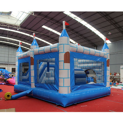 Lleve sus fiestas al siguiente nivel con nuestro castillo inflable de ladrillo cuadrado azul
