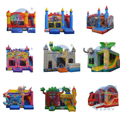 Lleve sus fiestas al siguiente nivel con nuestro castillo inflable de ladrillo cuadrado azul