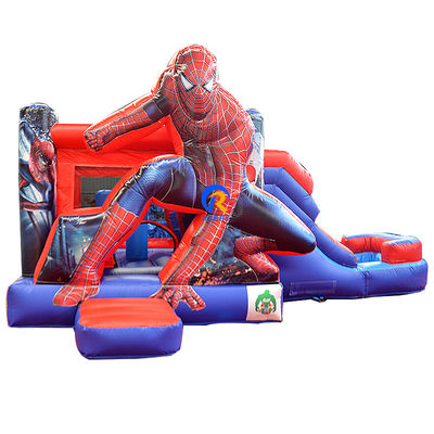 Niños PVC Tarpaulin Inflatable Castillo Rebordante Combo con diapositiva e Impresión Digital