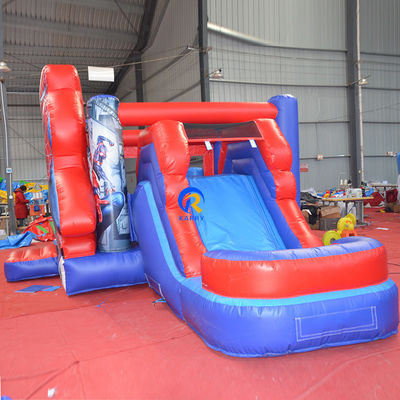 Niños PVC Tarpaulin Inflatable Castillo Rebordante Combo con diapositiva e Impresión Digital