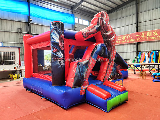 Niños PVC Tarpaulin Inflatable Castillo Rebordante Combo con diapositiva e Impresión Digital