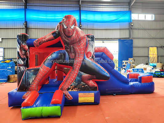 Niños PVC Tarpaulin Inflatable Castillo Rebordante Combo con diapositiva e Impresión Digital
