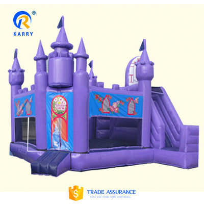 Color personalizado Castillo de la princesa/combinación de diapositivas PORTABLE Temática congelada PVC Castillo de salto