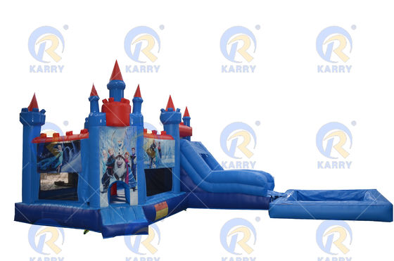 Color personalizado Castillo de la princesa/combinación de diapositivas PORTABLE Temática congelada PVC Castillo de salto