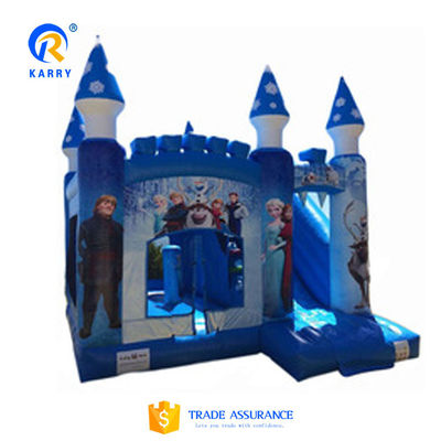 Color personalizado Castillo de la princesa/combinación de diapositivas PORTABLE Temática congelada PVC Castillo de salto