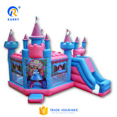 Color personalizado Castillo de la princesa/combinación de diapositivas PORTABLE Temática congelada PVC Castillo de salto