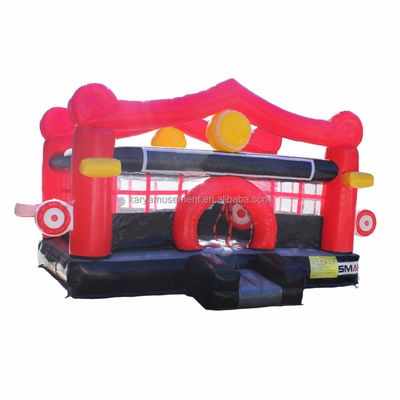Entretenimiento en el aire libre Parque de juegos inflables Ninja Dojo Castillo de salto tamaño personalizado