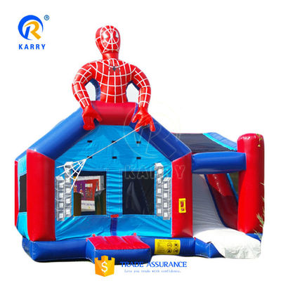 Popular mercado hombre araña castillo inflable combo de salto con servicio personalizado