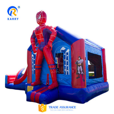 Popular mercado hombre araña castillo inflable combo de salto con servicio personalizado