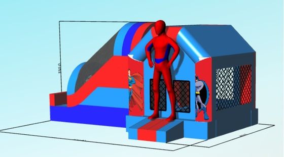 4*7*3.5m o tamaño personalizado hombre araña inflables castillo de salto combo de toboganes para la fiesta