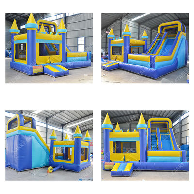 Envío por mar / aire PVC Spiderman Casa de rebote inflable con combinación de toboganes